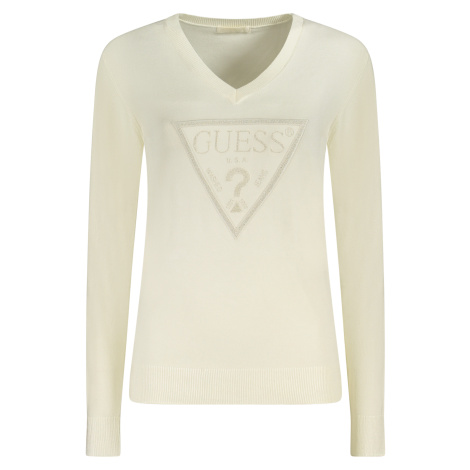 GUESS JEANS WOMEN'S WHITE SWEATER