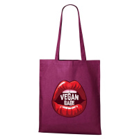 DOBRÝ TRIKO Bavlněná taška s potiskem Vegan BABE Barva: Fuchsiová