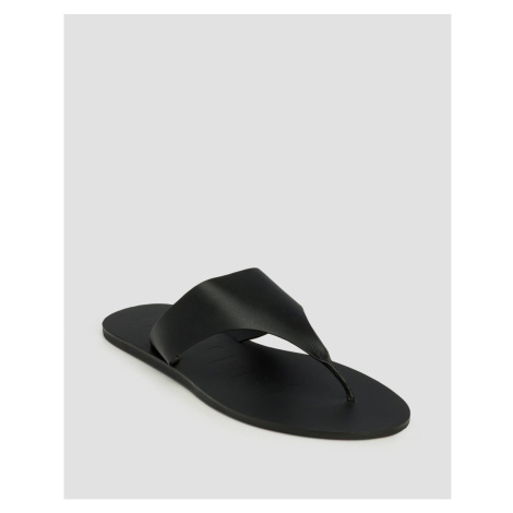 Černé Dámské Kožené žabky Manebi Leather Sandals