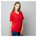 Dámské tričko červené barvy s přídavkem lnu 10910