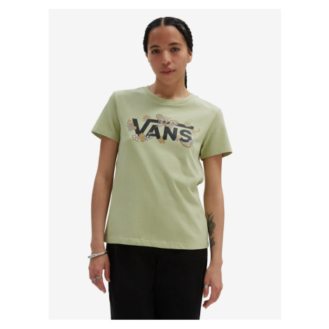 Světle zelené dámské tričko VANS Trippy Paisley Crew