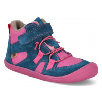 Barefoot dětské zimní boty Koel - Beau Wool růžové