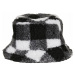 Sherpa Check Bucket Hat - white/black