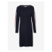 Tmavě modré dámské šaty Tommy Hilfiger Global Stripe Open Knee Dress