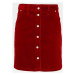 Tommy Hilfiger Tommy Jeans dámská červená manžestrová sukně TJW CORD BUTTON THRU SKIRT