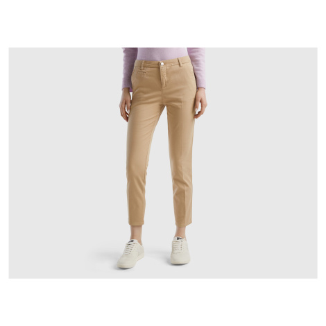Benetton, Slim Fit Cotton Camel Chinos United Colors of Benetton
