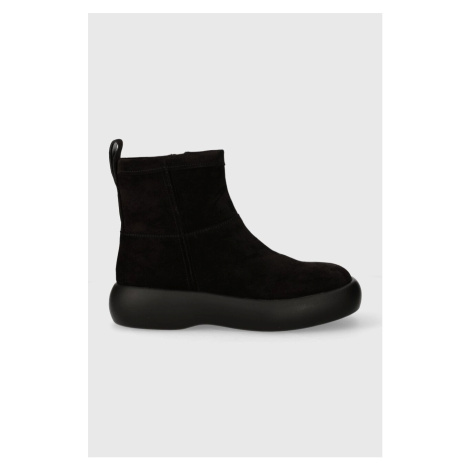 Semišové boty Vagabond Shoemakers JANICK dámské, černá barva, na plochém podpatku, zateplené, 56
