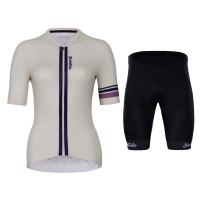 HOLOKOLO Cyklistický krátký dres a krátké kalhoty - HONEST ELITE LADY - černá/béžová