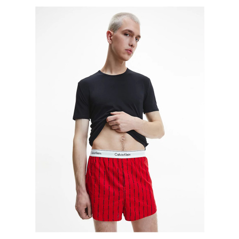Calvin Klein Sada pánského trička a trenýrek v černé a červené barvě Calvin - Pánské