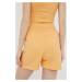 Kraťasy Karl Kani dámské, oranžová barva, hladké, high waist
