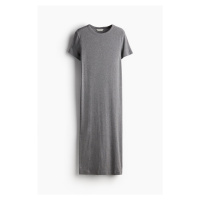 H & M - Šaty z žebrovaného žerzeje - šedá