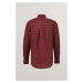 KOŠILE GANT REG CLASSIC POPLIN TARTAN SHIRT RUBY RED