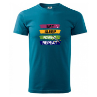 Eat sleep rowing repeat barevné - Heavy new - triko pánské