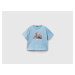Benetton, T-shirt With Photographic Horse Print