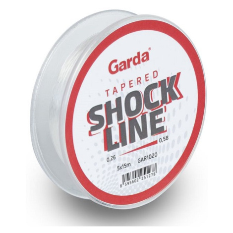 Garda ujímaný šokový vlasec shock line 5x15 m - 0,26-0,58 mm