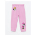 LC Waikiki Baby Girl Tracksuit Bottoms with an Elastic Waist Minnie Mouse Print