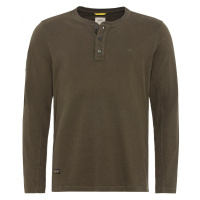 Tričko camel active henley 1/1 arm hnědá