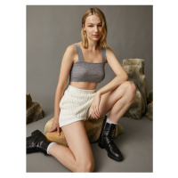 Koton Strappy Knitwear Crop Top