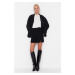Trendyol Black Slit High Waist Mini Denim Skirt