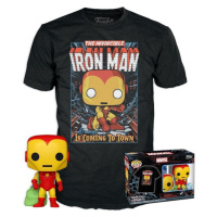 Funko POP! & Tee: Marvel- Holiday Iron Man (GITD)