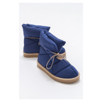 LuviShoes High Blue Women's Parachute Fabric Boots.