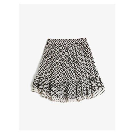 Koton Patterned Frilly Mini Skirt