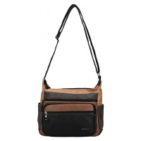 Dámská crossbody kabelka černo/béžová - MaxFly Fiorella