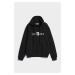 Mikina trussardi sweatshirt hoodie print logo cotton brushed fleece černá