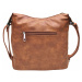 Moderní středně hnědý kabelko-batoh z eko kůže Kaline