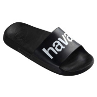 HAVAIANAS SLIDE CLASSIC LOGO MANIA Unisex pantofle, černá, velikost 35/36