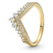 Pandora Třpytivý pozlacený prsten s diadémem Shine Timeless 167736C01