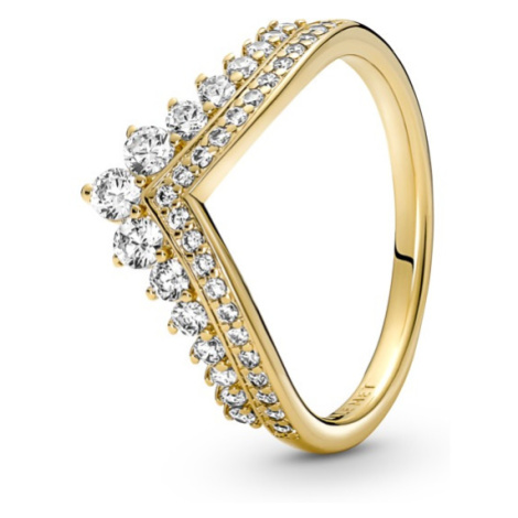 Pandora Třpytivý pozlacený prsten s diadémem Shine Timeless 167736C01