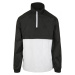 Stand Up Collar Pull Over Jacket - blk/wht