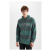 DEFACTO Regular Fit Hooded Printed Sweatshirt