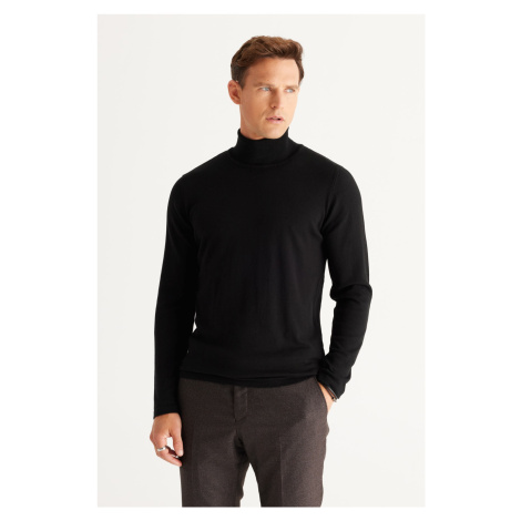 ALTINYILDIZ CLASSICS Men's Black Standard Fit Regular Fit Full Turtleneck Knitwear Sweater AC&Co / Altınyıldız Classics