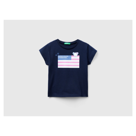Benetton, T-shirt With Print In Organic Cotton United Colors of Benetton