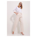 Trend Alaçatı Stili Women's Cream Waist Herringbone Trousers