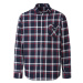 LIVERGY® Pánská flanelová košile (kostka / navy modrá / červená / bílá)