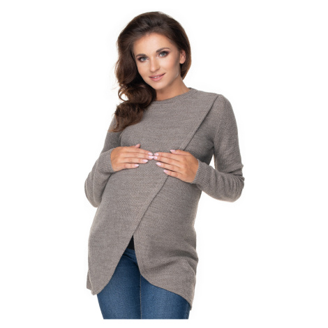 Těhotenský asymetrický svetr na krmení 70027 PeeKaBoo