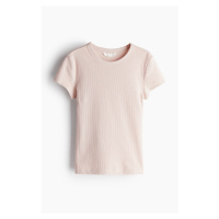 H & M - Žebrované tričko - růžová