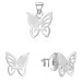 Beneto Stříbrná souprava šperků motýlci AGSET224L (přívěsek, náušnice)