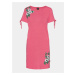 Růžové dámské šaty s potiskem SAM 73
