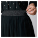 Blancheporte Dlouhá plisovaná sukně z voálu černá