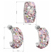 Sada šperků s krystaly Swarovski náušnice a přívěsek růžový obdélník 39116.3