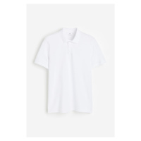 H & M - Tričko z piké s límečkem Regular Fit - bílá