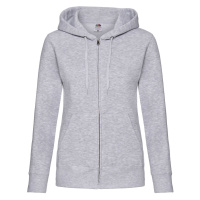 Gray hoodie zipped Fruit Of The Loom