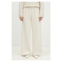 Tepláky adidas Originals Femme Galore Wideleg Fleece Pants béžová barva, hladké, JN3027