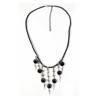 Bižuterní náhrdelník s přívěšky černá