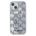 Liquid Glitter Monogram Gradient Zadní Kryt pro iPhone 14 White Karl Lagerfeld