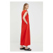 Vlněné šaty By Malene Birger červená barva, maxi